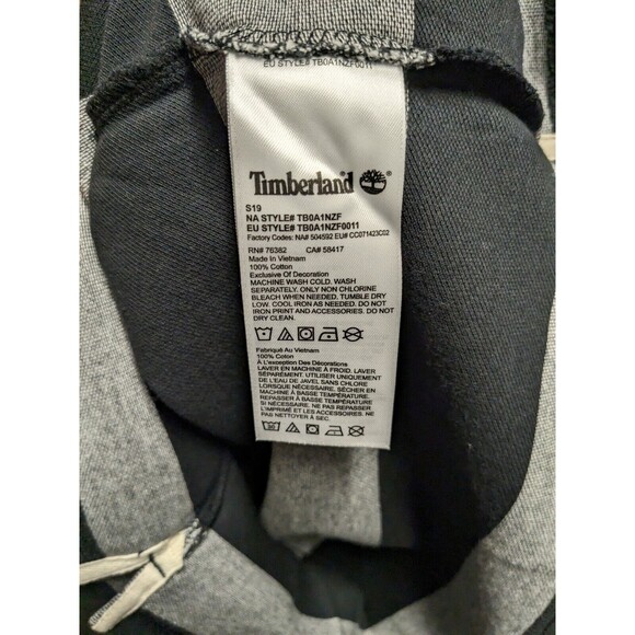 Timberland Black Grey Wide Striped Cotton Polo Shirt Men Size Large Nwt - Picture 6 of 6